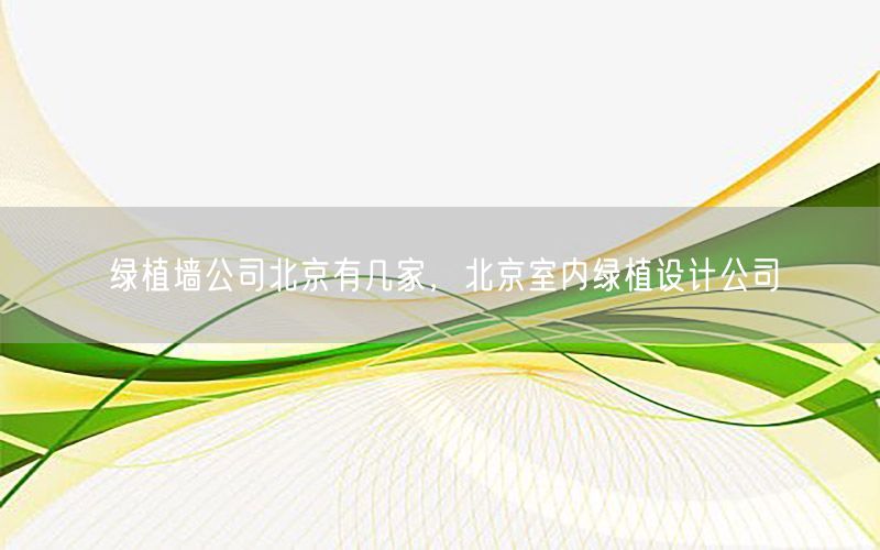 绿植墙公司北京有几家，北京室内绿植设计公司